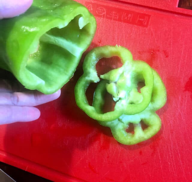 How to Cut Bell Peppers into Strips, Diced, Blanching and Rings