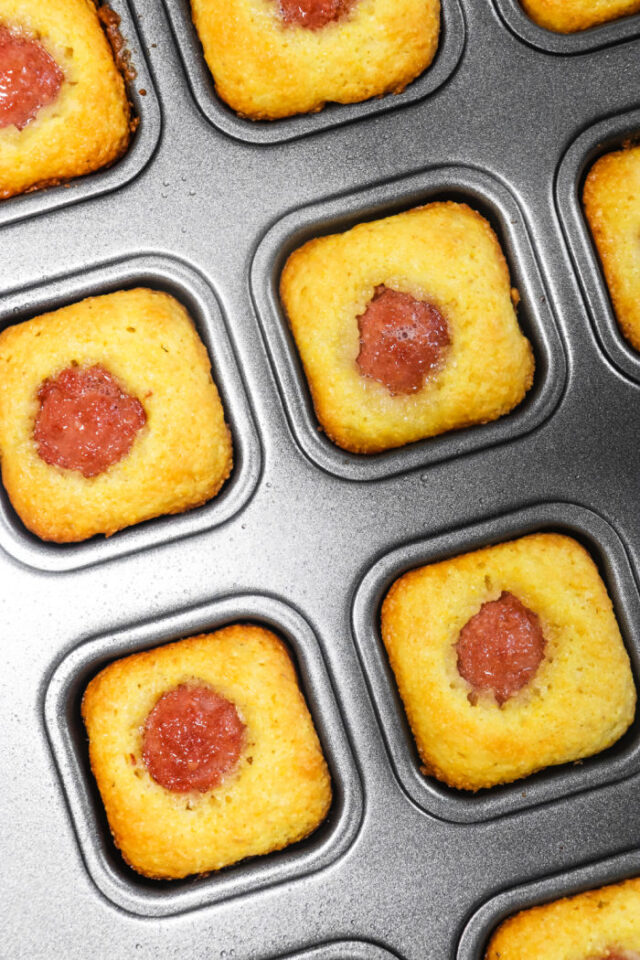 Muffin Tin Jiffy Corn Dog Bites Jiffy Corn Dog Muffins in Oven