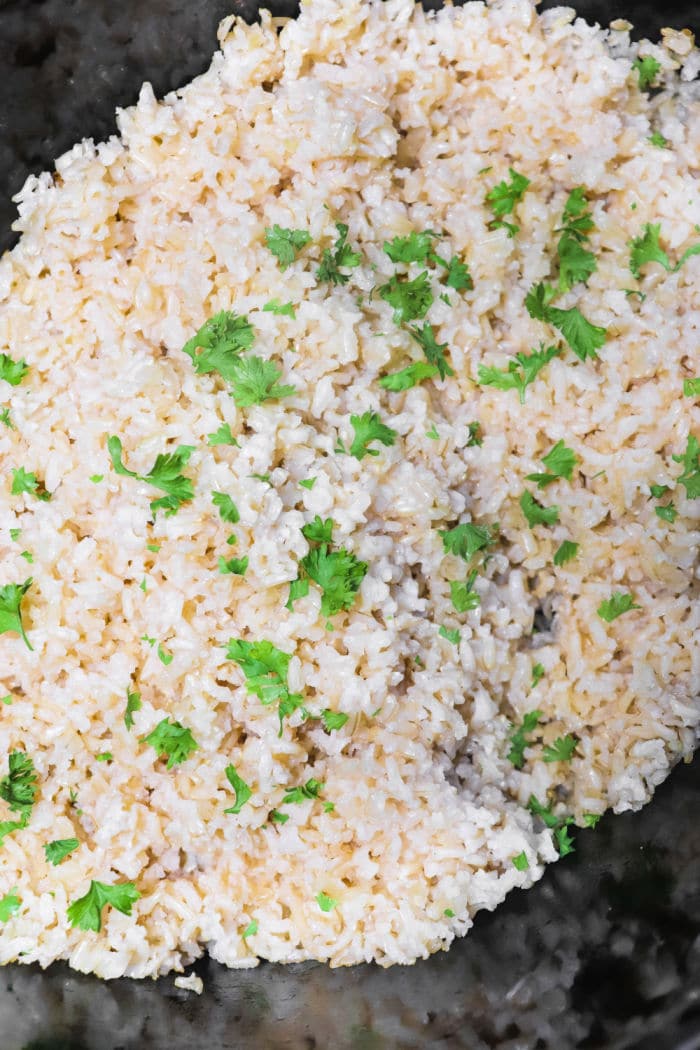 Easy Slow Cooker Brown Rice