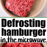 defrosting hamburger in microwave