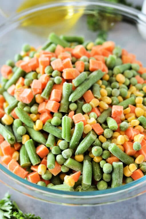 Cooking Roasting Frozen Vegetables in Oven to Tender