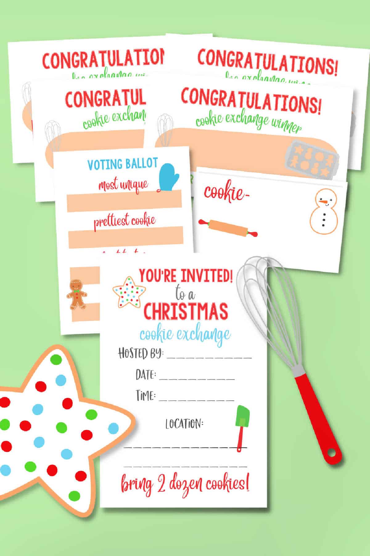 free-christmas-cookie-exchange-printables-invitations-voting for Free Christmas Cookie Exchange Printable Invitation Free Christmas Cookie Exchange Printables (Invitations, Voting) for Free Christmas Cookie Exchange Printable Invitation