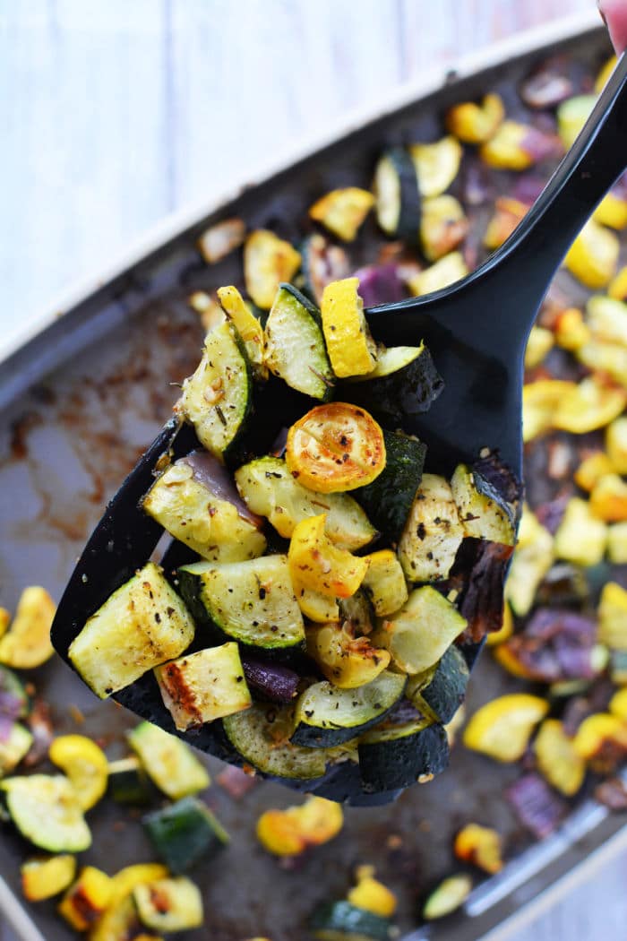 Roasted Zucchini And Squash and Onions 