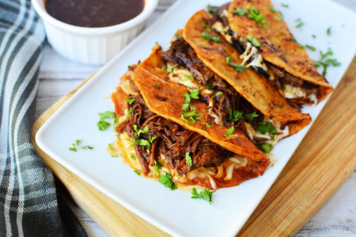 Instant Pot Chicken Birria Tacos