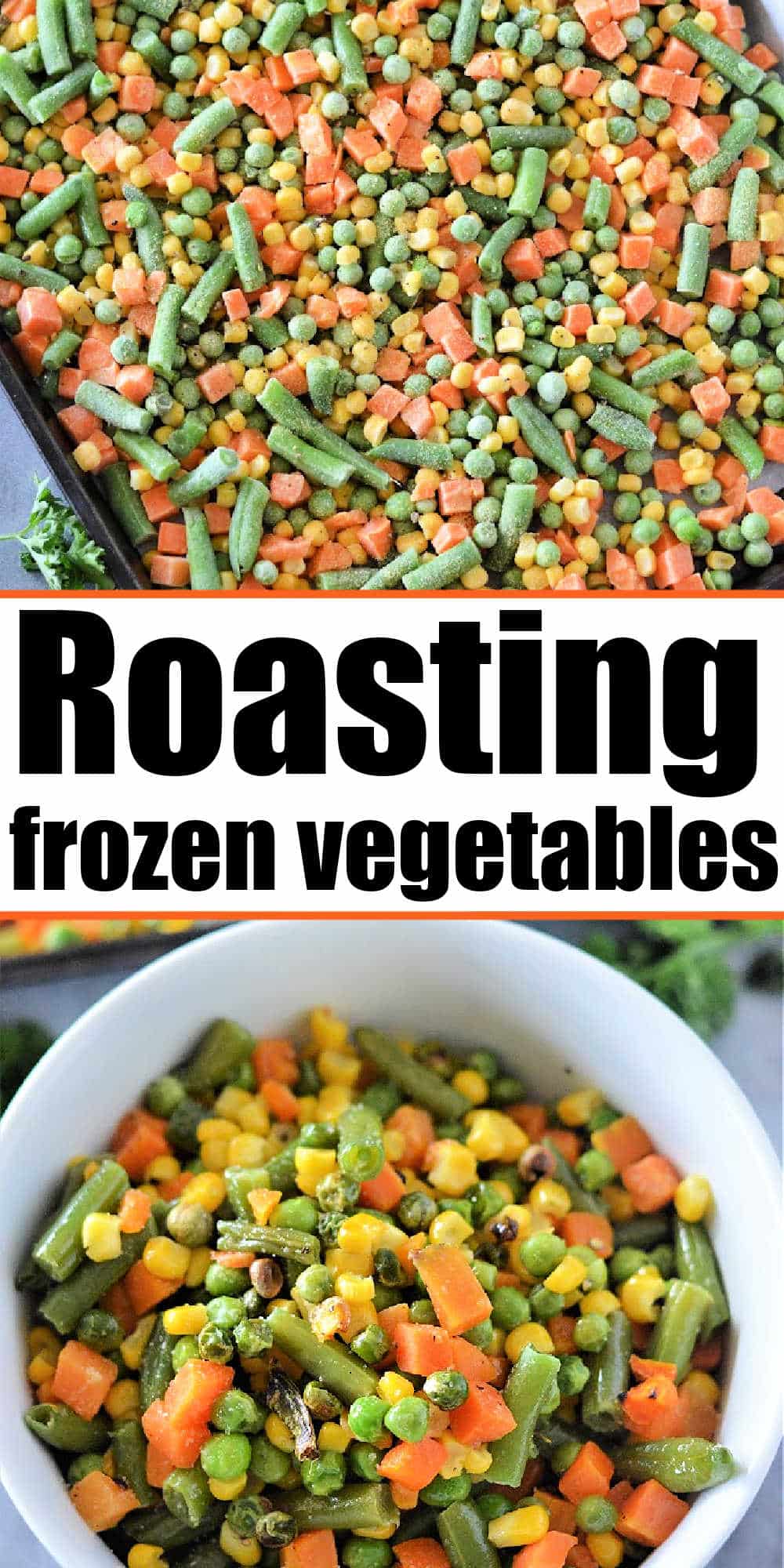Cooking Roasting Frozen Vegetables in Oven to Tender