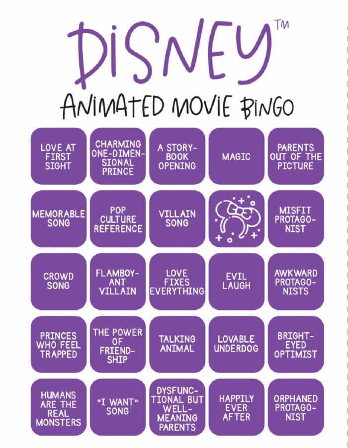 disney bingo game