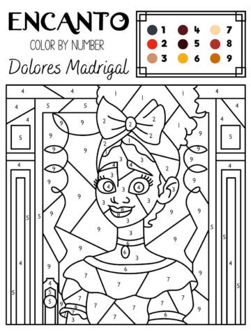 dolores encanto coloring page