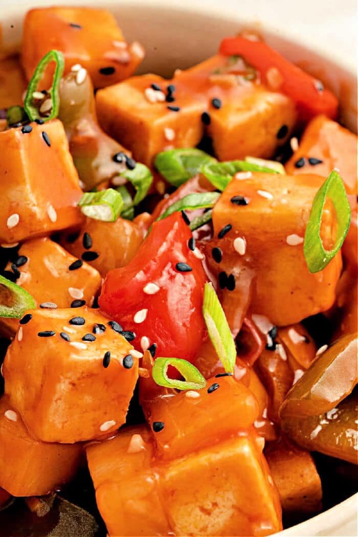 tofu with sweet and sour sauce