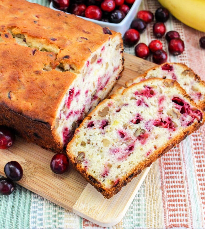 Banana Cranberry Bread with Walnuts Fresh Cranberries Recipe