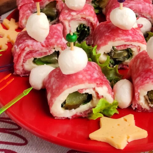 Salami Dill Pickle roll Ups Salami Pickle Pinwheels Appetizer