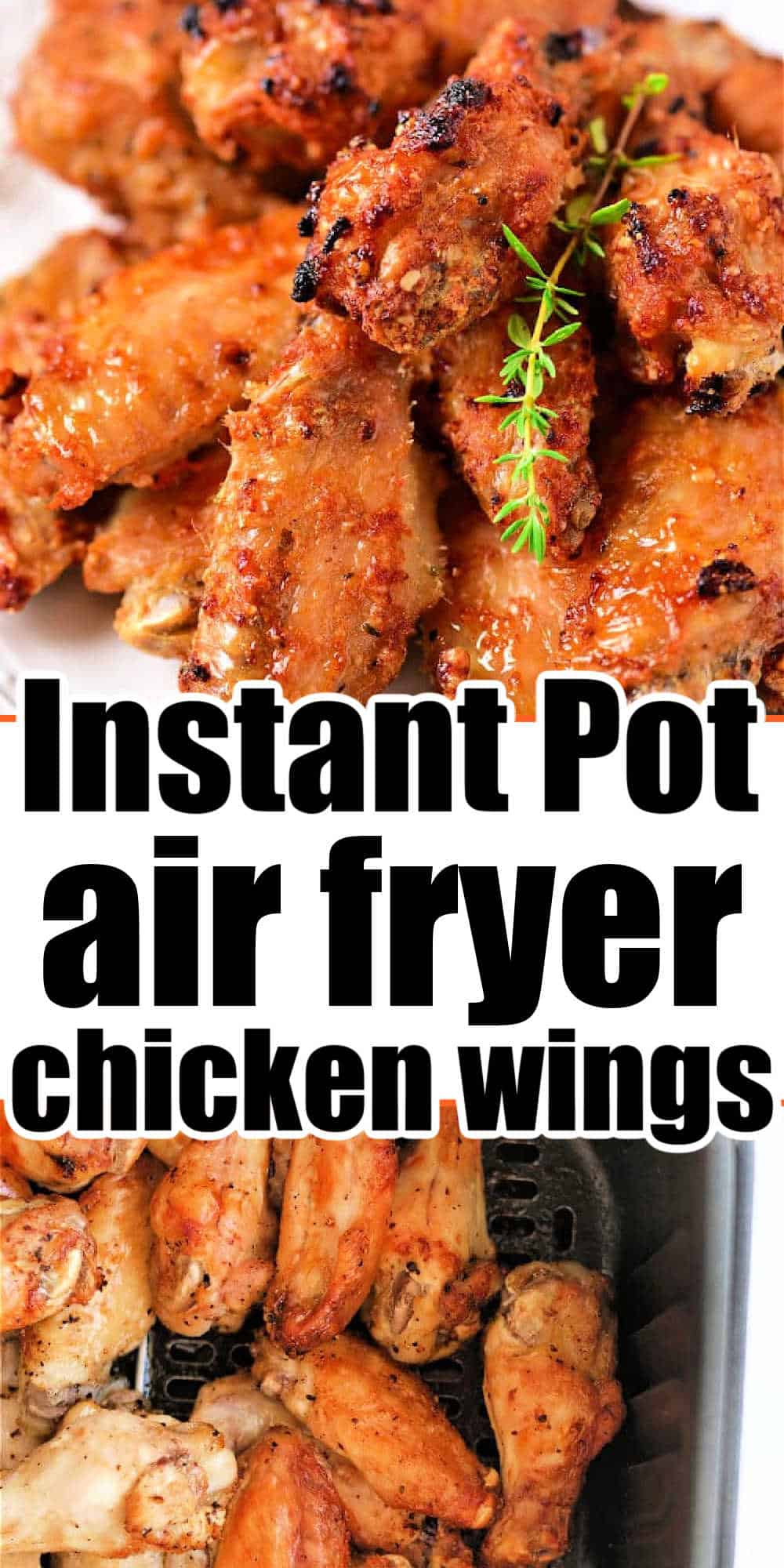 Crispy Instant Pot Air Fryer Chicken Wings Garlic Parmesan