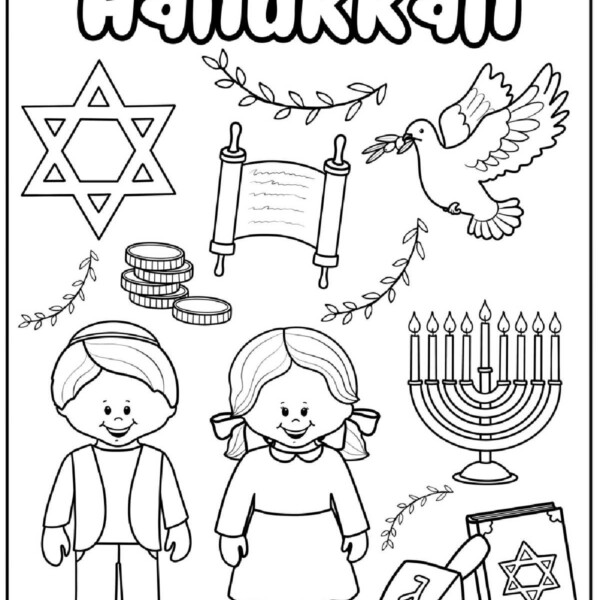 free hanukkah coloring pages