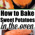 sweet potatoes in the oven