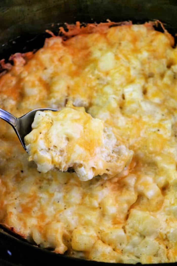 Cheesy Hashbrown Casserole in the Slow Cooker!