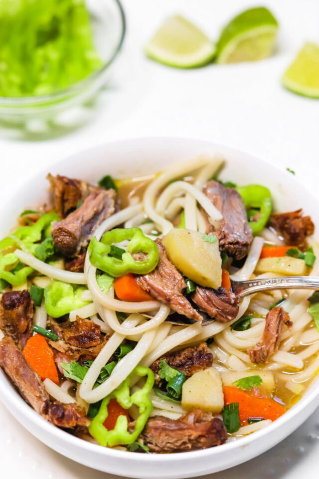 Easy Vietnamese Oxtail Pho Recipe - Oxtail Noodle Soup on Stove