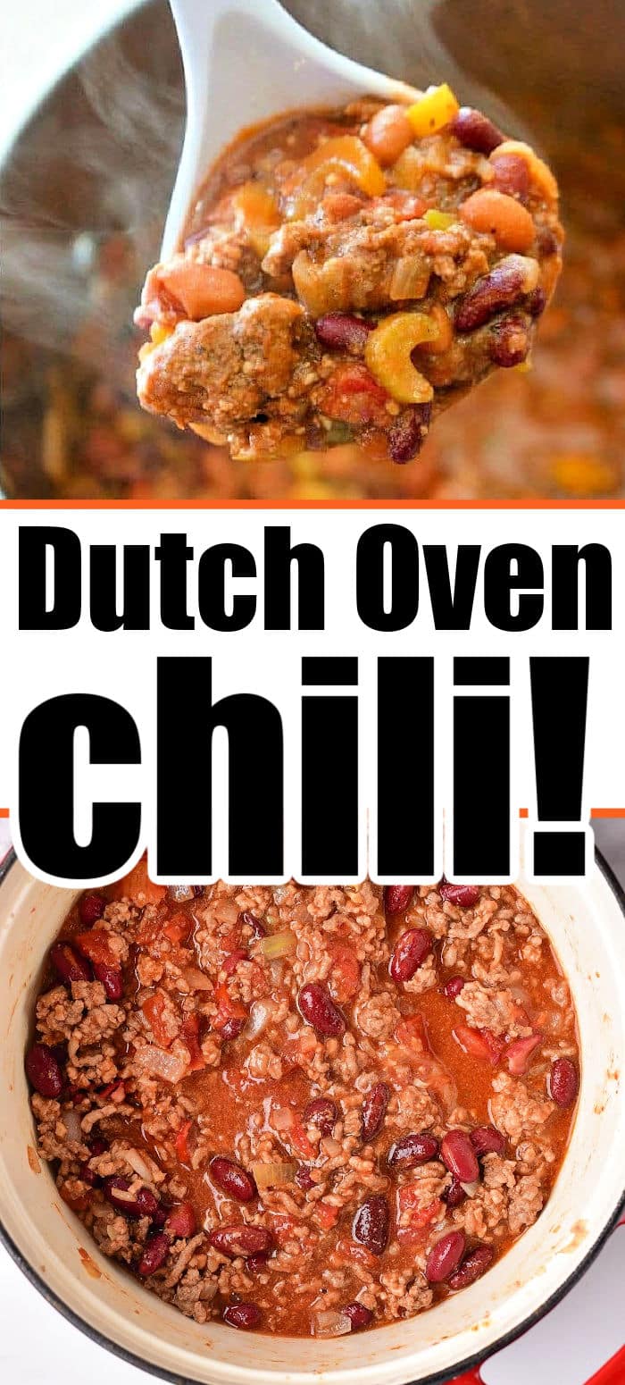 Easy Dutch Oven Chili Recipe Stovetop Chili with Beans or Not