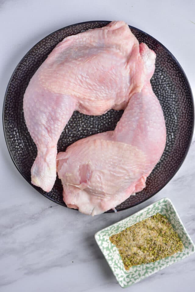 Moist Baked Chicken Leg Quarters in Oven at 400 with Crispy Skin