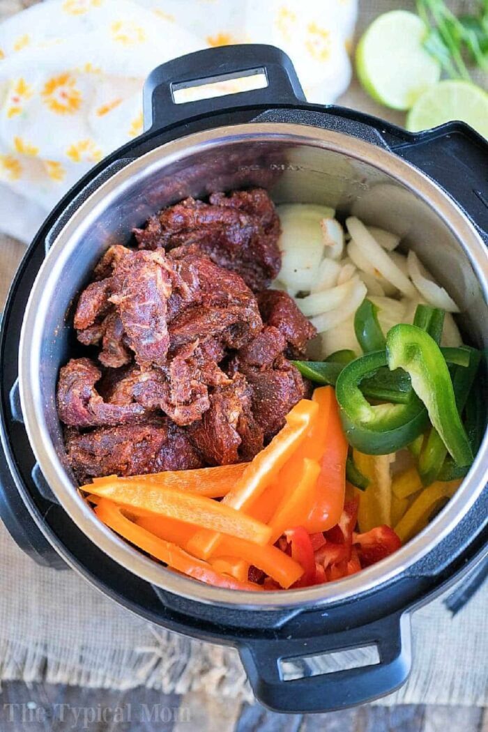 instant pot beef fajitas