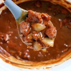 stew meat in crockpot