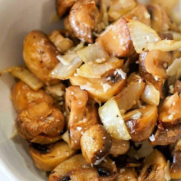 Air Fryer Mushrooms and Onions