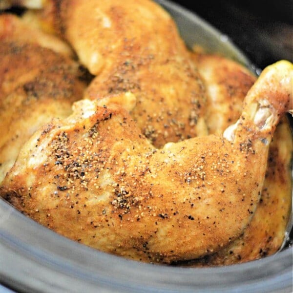 Delight in the tender flavors of Crockpot Chicken Leg Quarters as they slowly cook to perfection, infused with tantalizing seasonings for a mouthwatering experience.