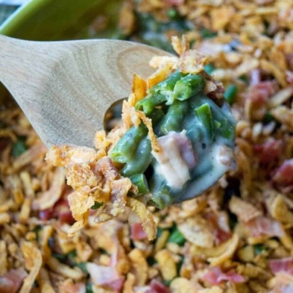 Easy Green Bean Casserole with Bacon