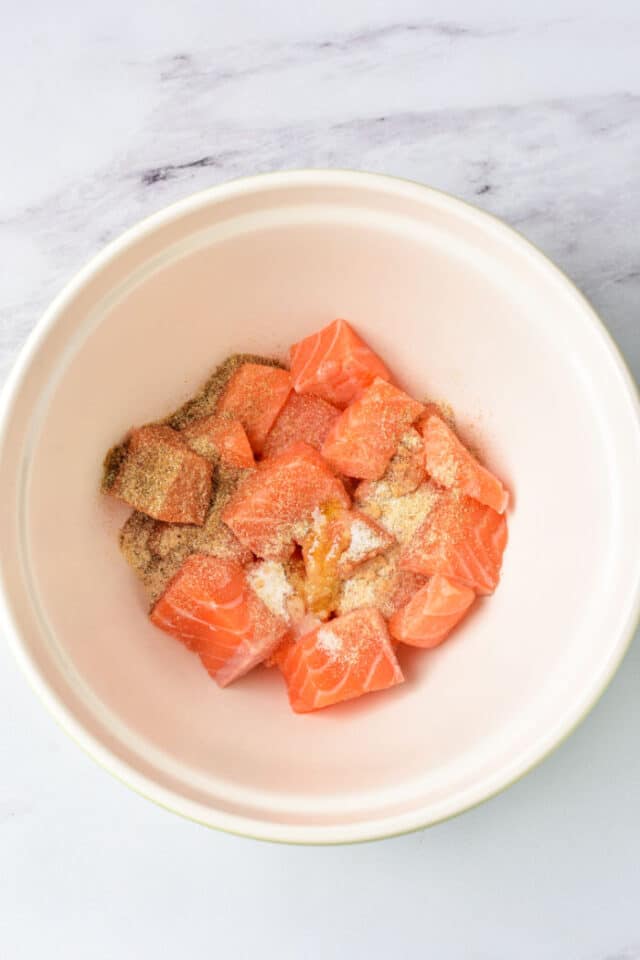 Crispy Salmon Bites in Air Fryer Fried Salmon Bites Ninja Foodi