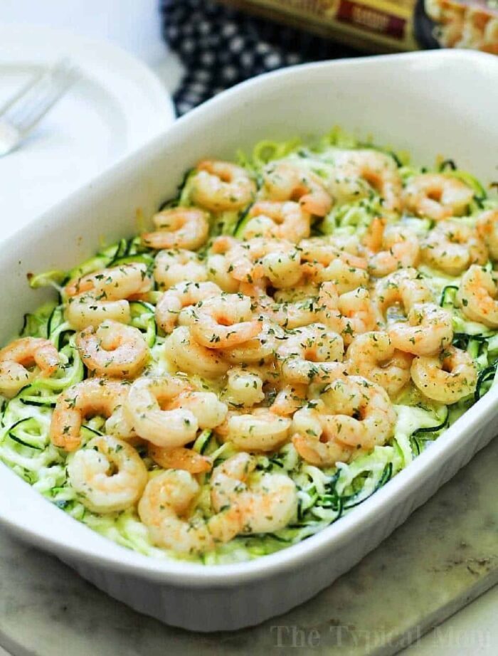 Lemon Garlic Shrimp Zoodles