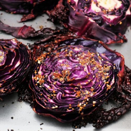 Roasted Red Cabbage Steaks in Oven Recipe for Red Cabbage