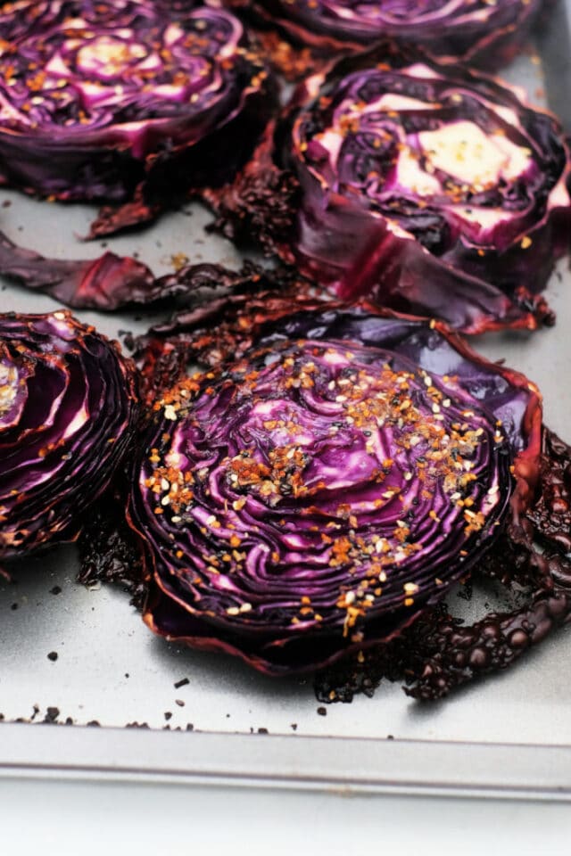Roasted Red Cabbage Steaks in Oven Recipe for Red Cabbage