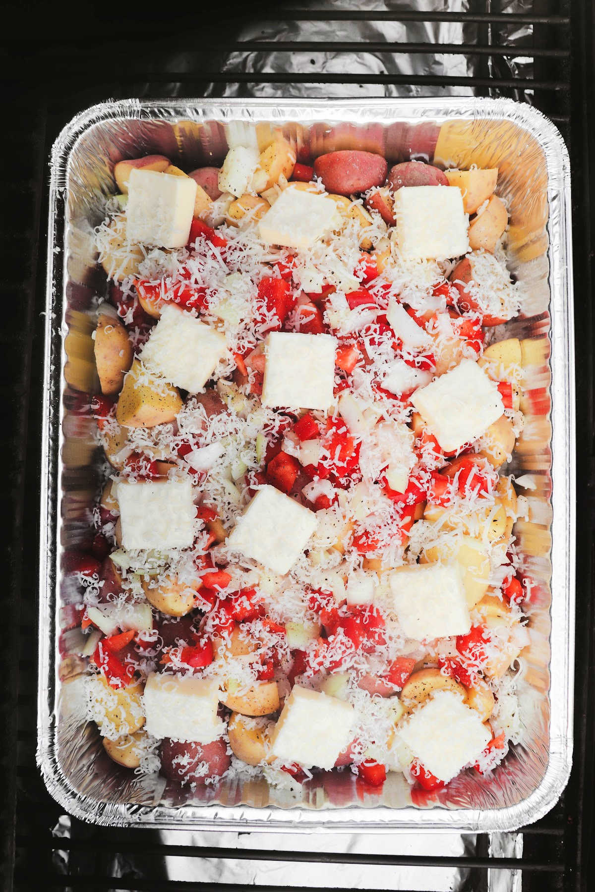 Traeger Smoked Potatoes and Onions Diced Potatoes on Smoker