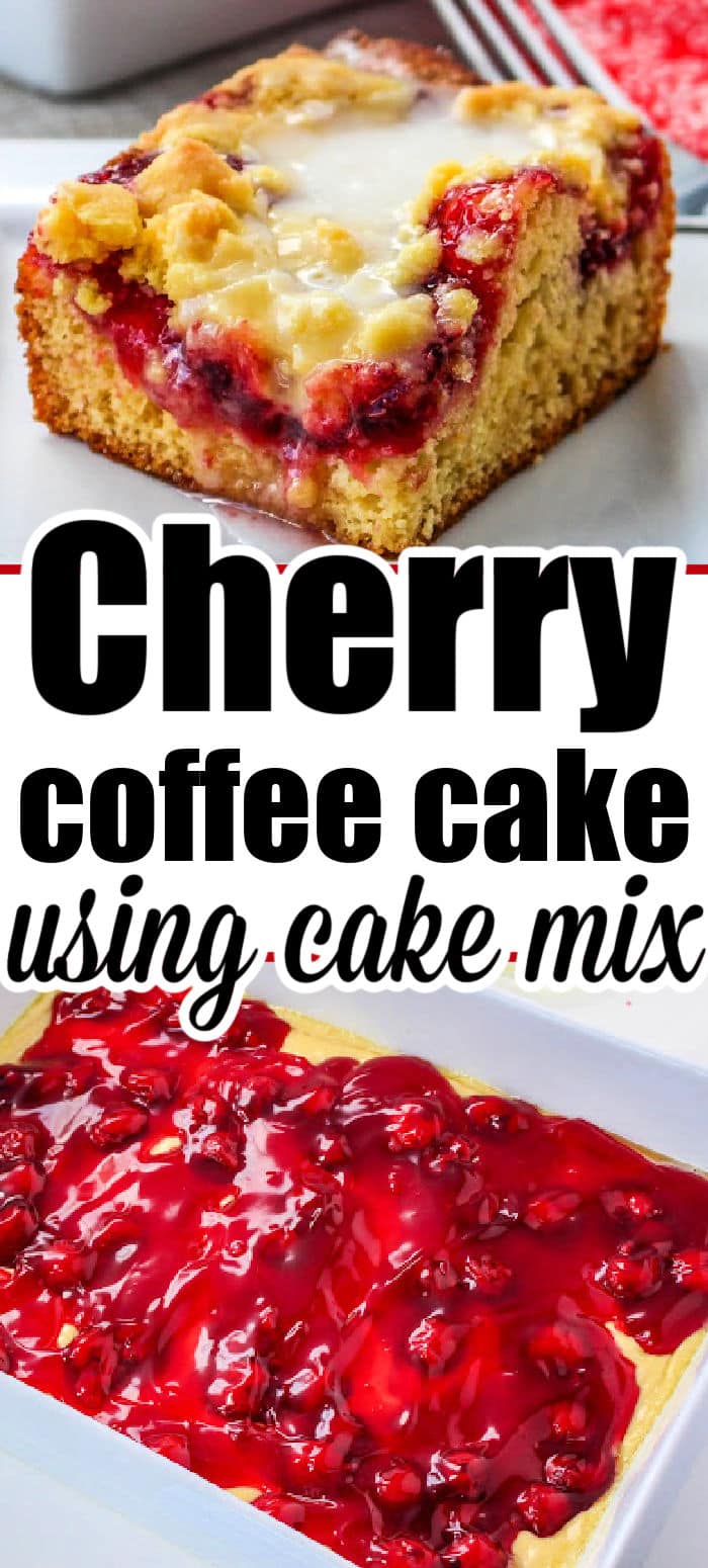 Easy Boxed Cake Mix Cherry Coffee Cake With Pie Filling Streusel