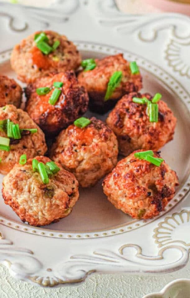 Buffalo Air Fryer Chicken Meatballs Ground Chicken Meatballs