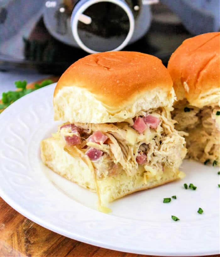 shredded-Chicken-Cordon-Bleu-Sandwich