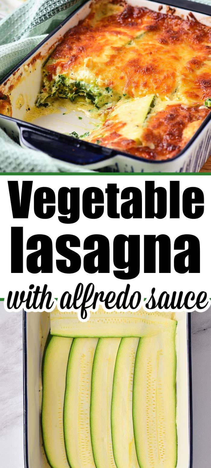 Veggie Zucchini Vegetable Lasagna with White Sauce