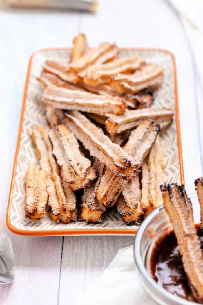 Air Fryer Chocolate Filled Churros