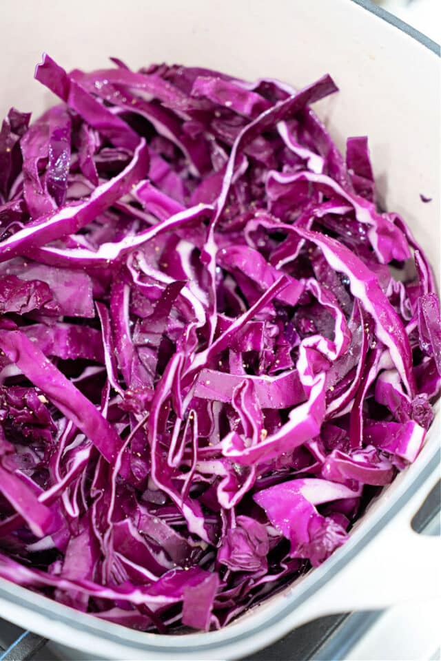 Sauteed Red Cabbage Sauteed Purple Cabbage in Dutch Oven