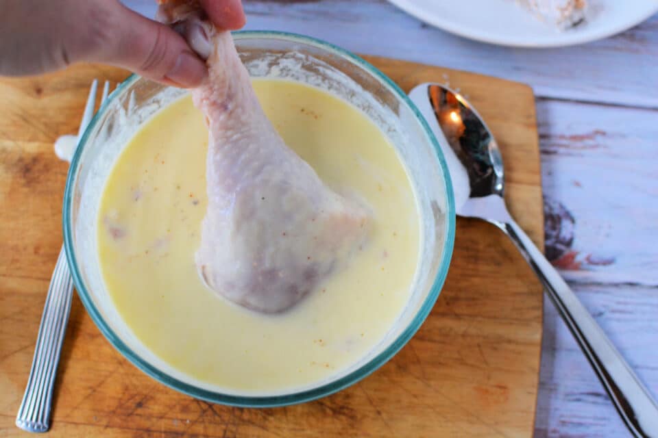 Pan Fried Chicken Legs with Flour Deep Fried Drumsticks