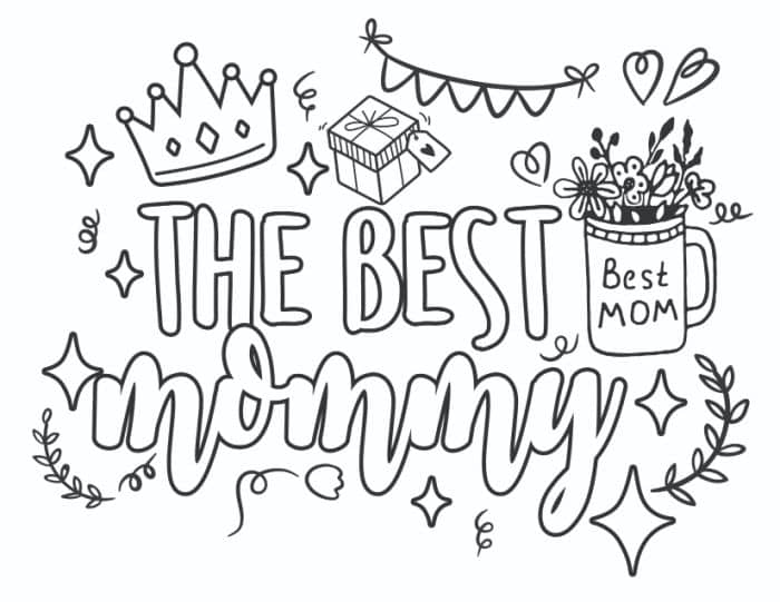 Best Mom Coloring Pages