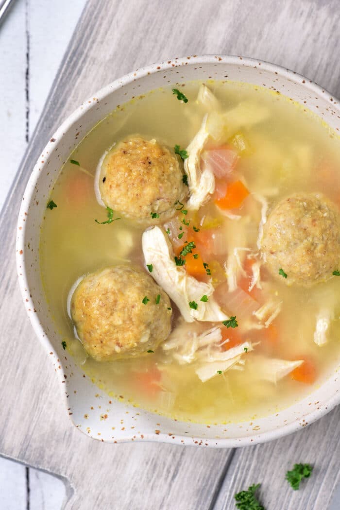 Homemade Chicken Matzo Ball Soup & Frozen Matzo Ball Soup