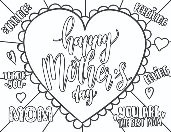 Free Mothers Day Coloring Pages