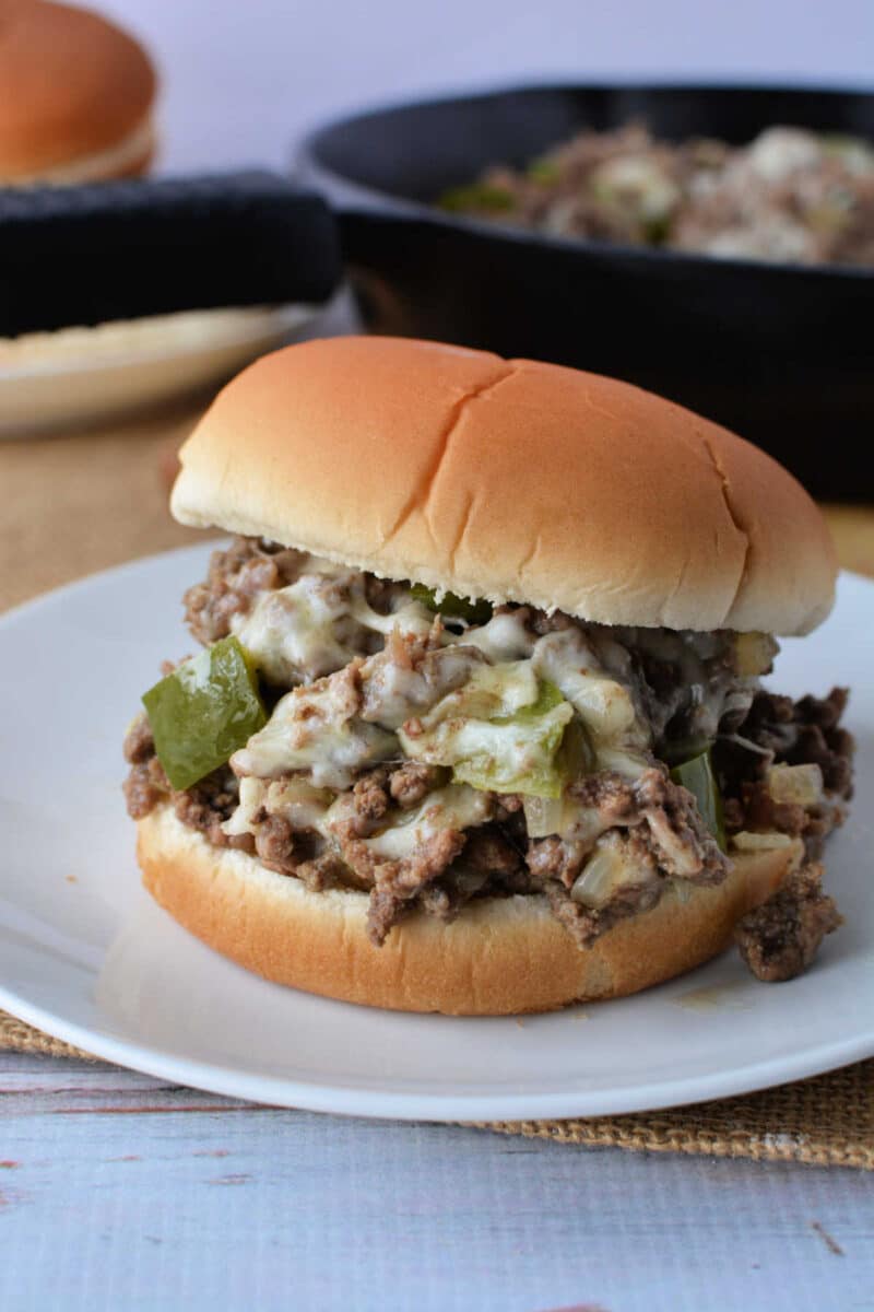 Sloppy Joe Philly Cheesesteak - Ground Beef Philly Cheese Steak