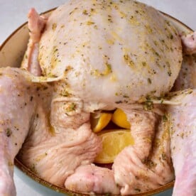 whole stuffed chicken