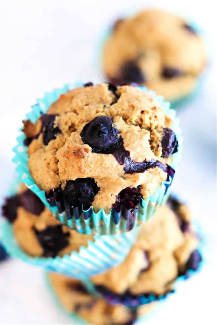 Healthy Oat Blueberry Bran Muffins