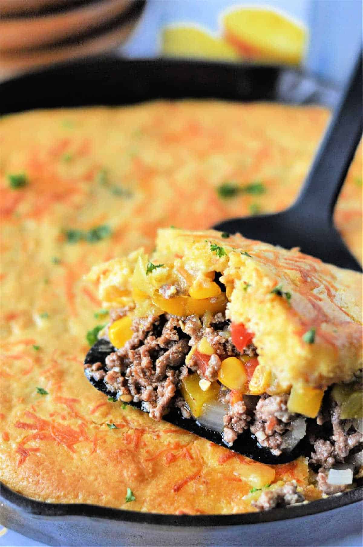 Jiffy Tamale Pie - Easy Cornbread Ground Beef Casserole