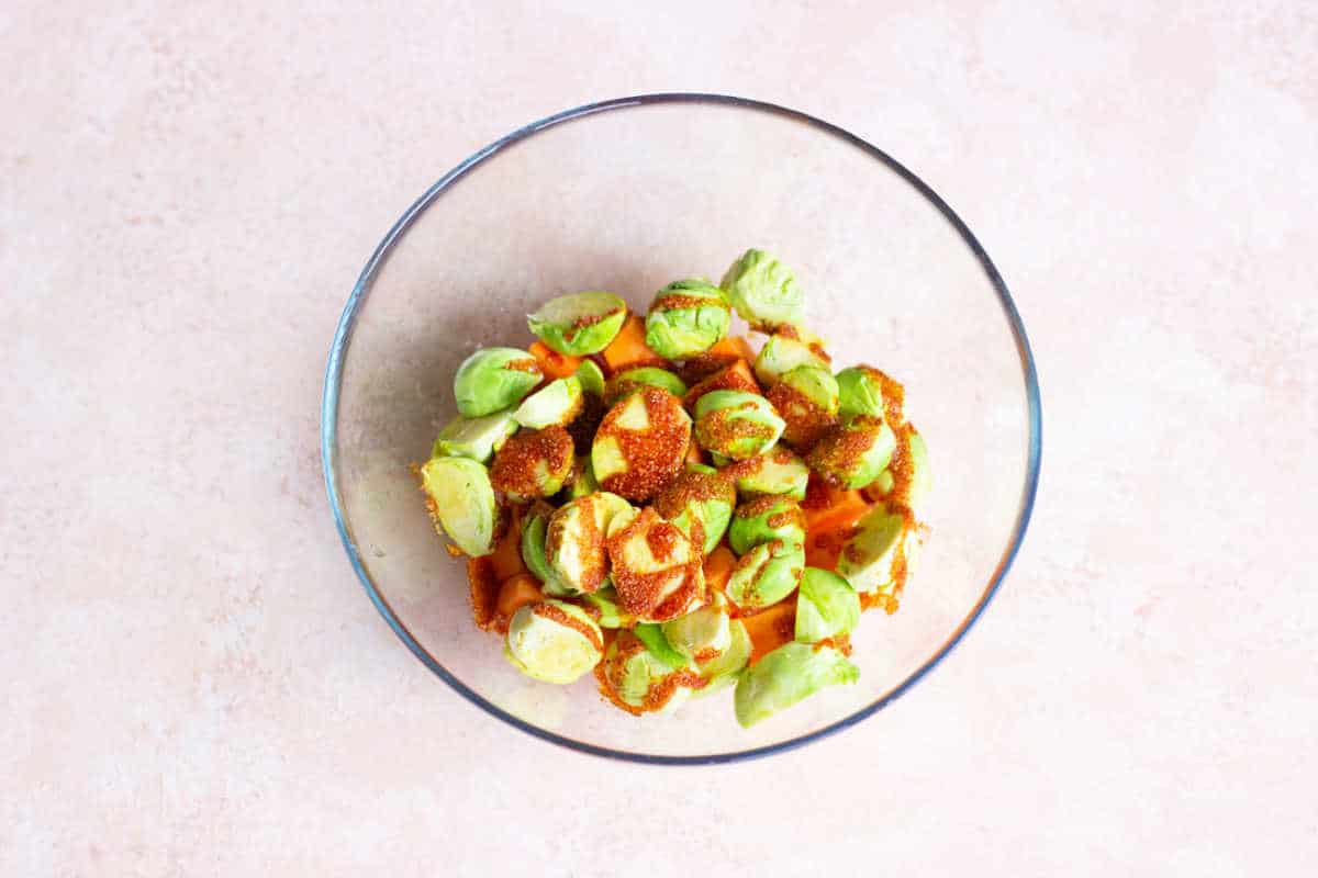 How to Cook Brussel Sprouts and Sweet Potatoes in the Air Fryer