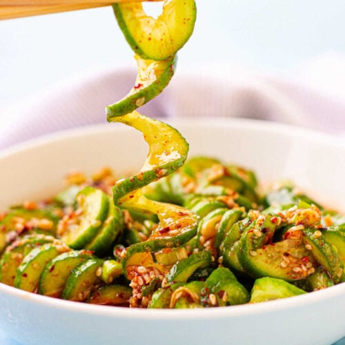 Tik Tok Korean Cucumber Salad Spicy Cucumber Salad Asian
