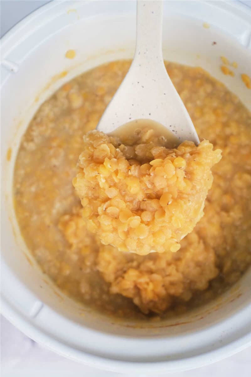 Slow Cooker Lentils - Crockpot Lentils - Red Lentils Slow Cooker