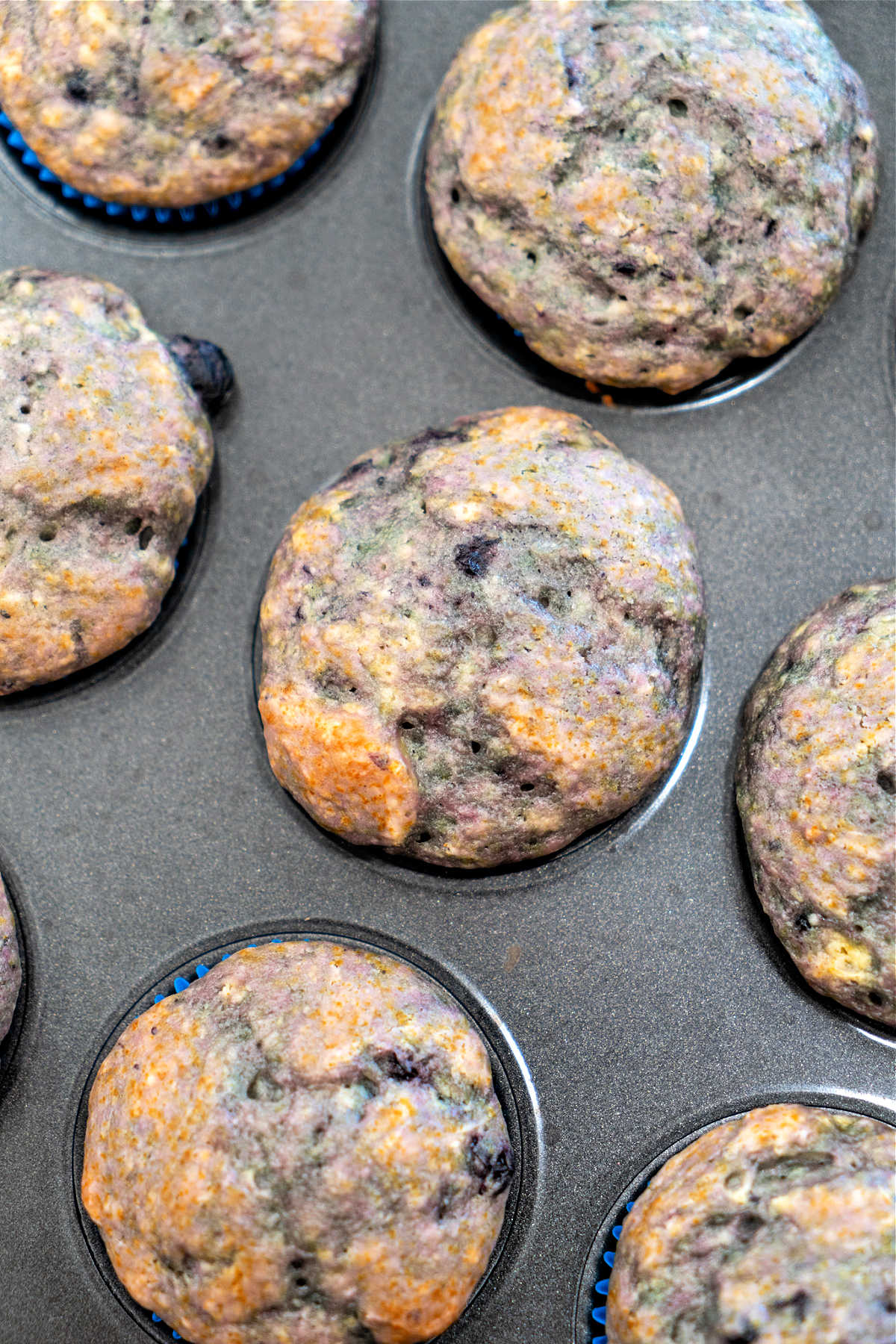 3 Ingredient Cake Mix Blueberry Muffins with Pie Filling