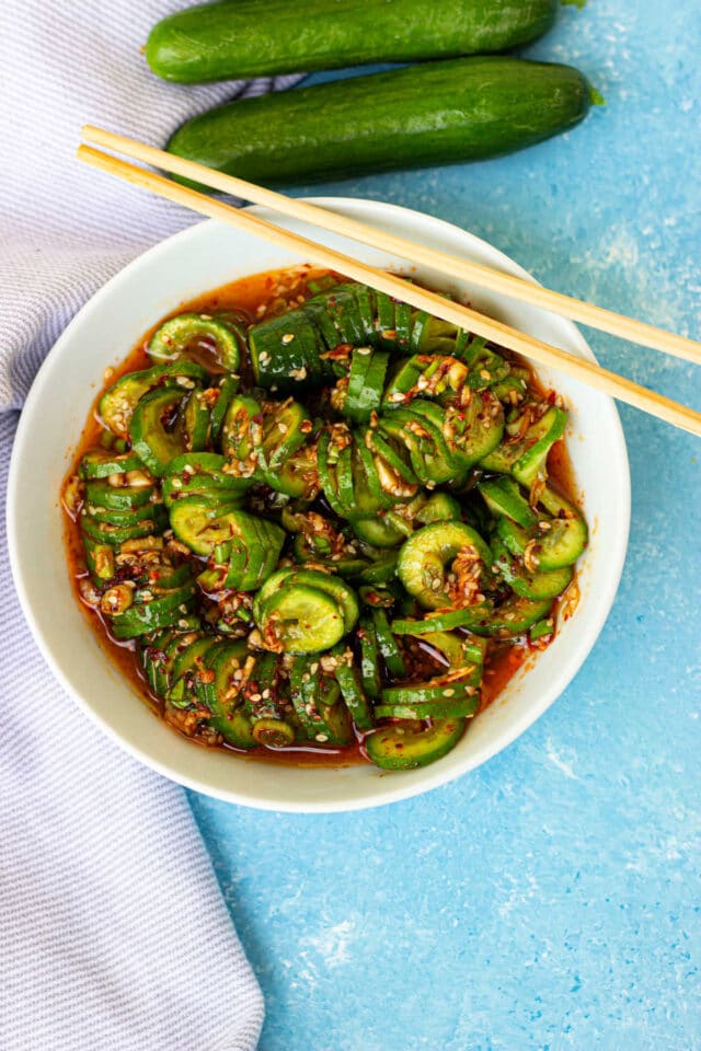 Tik Tok Korean Cucumber Salad Spicy Cucumber Salad Asian